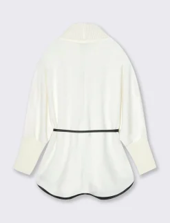 Piazza Italia Pullover collo alto con maniche a 3/4 - Bianco latte Store