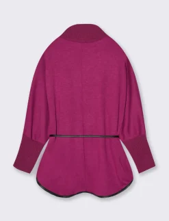 Piazza Italia Pullover collo alto con maniche a 3/4 - Magenta Shop