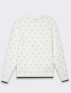 Piazza Italia Pullover stampa stelle e rombi all over in flock vesitiblità slim - latte Bianco Flash Sale