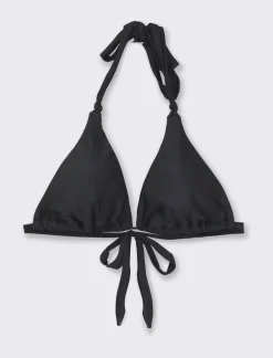 Piazza Italia reggiseno mare triangolo con nodo - Nero Fashion