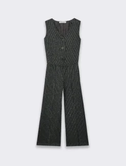Piazza Italia Salopette/tuta da bambina a righe - Nero Flash Sale