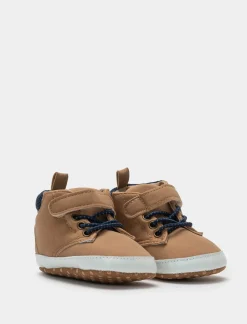 Piazza Italia Scarpa a collo alto con strappo e suola antiscivolo - Cuoio Marrone New