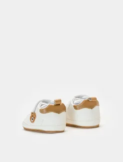 Piazza Italia Scarpa con applicazione orsacchiotto e suola antiscivolo - Bianco Flash Sale