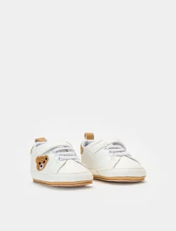 Piazza Italia Scarpa con applicazione orsacchiotto e suola antiscivolo - Bianco Flash Sale