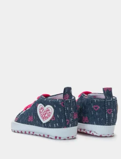 Piazza Italia Scarpa in denim con patch cuore e fondo antiscivolo - Blu Online