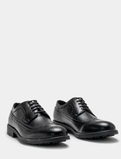 Piazza Italia Scarpa stringata all'inglesina con ornamento coda di rondine - Nero Shop