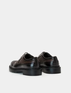 Piazza Italia Scarpa stringata all'inglesina con ornamento coda di rondine - Moro Best Sale