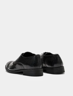 Piazza Italia Scarpa stringata con texture - Nero Flash Sale