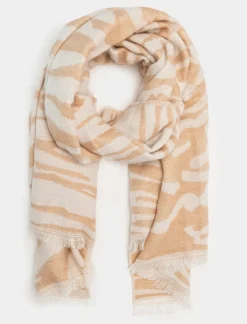 Piazza Italia Sciarpa da donna con disegno goffrato - Denim Blu Online