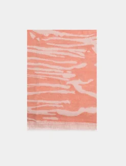 Piazza Italia Sciarpa da donna con disegno goffrato - Rosa Outlet