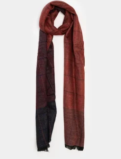 Piazza Italia Sciarpa da uomo a quadri e spigato - Blu Cheap