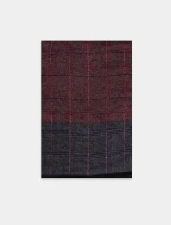 Piazza Italia Sciarpa da uomo a quadri e spigato - Blu Cheap