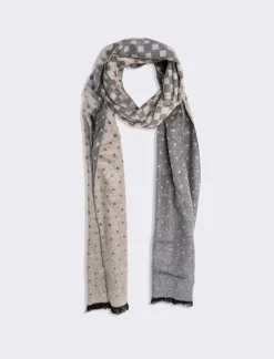 Piazza Italia Sciarpa da uomo a quadri assortiti - Grigio Fashion