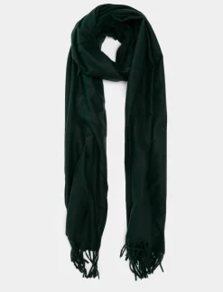 Piazza Italia Sciarpa da uomo con frange - Verde Store