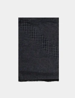 Piazza Italia Sciarpa da uomo con microfantasie - Blu Outlet