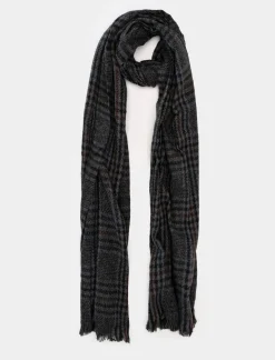 Piazza Italia Sciarpa da uomo in piè de poul - Blu Hot