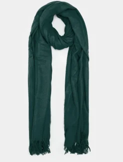 Piazza Italia sciarpa donna unito c/frange - petrolio Verde Discount