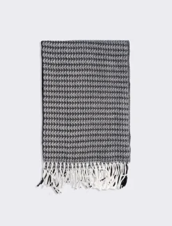 Piazza Italia Sciarpa uomo bicolor con frange - Nero Fashion
