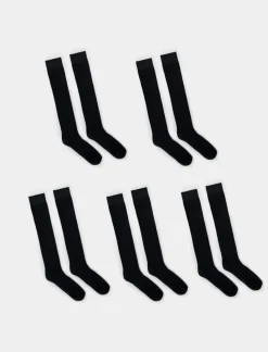 Piazza Italia Set calzini 5 paia lunghi da uomo - Blu Outlet