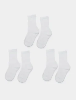 Piazza Italia Set calzini 3 paia sport unisex  - Bianco Discount