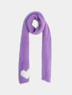 Piazza Italia Set sciarpa e cappello da bambina con cuore - Lilla Best