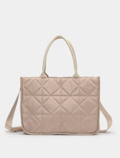 Piazza Italia Shopper da donna con trapuntatura in nylon - Beige Online