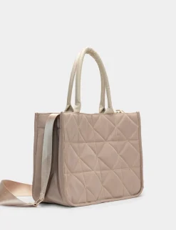 Piazza Italia Shopper da donna con trapuntatura in nylon - Beige Online