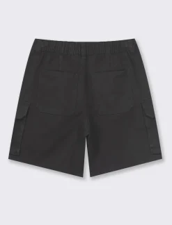 Piazza Italia Short cargo vita alta con tasche applicate e dettagli in vita con passanti e nastro regolabili - Nero Fashion