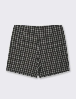 Piazza Italia Short effetto gonna in quadro - Nero Online