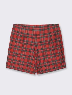Piazza Italia Short effetto gonna in quadro - Rosso Discount