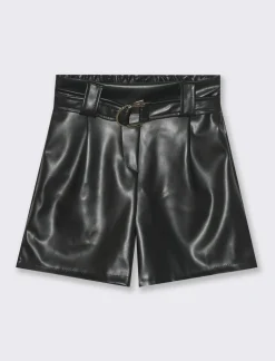 Piazza Italia Short effetto pelle da bambina - Nero Online