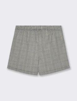 Piazza Italia Short finta gonna con pieghe laterali sul davanti e fantasia pied de poule - Fantasia Multicolore Outlet