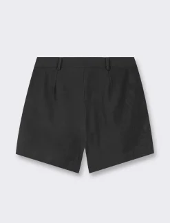 Piazza Italia Short formale in tessuto fliodo lunghezza media con chiusara con gancio e bottone - Nero Best