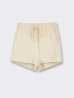 Piazza Italia Short in felpa con elastico in vita e coulisse. Disponibile a fantasia e tinta unita - Avorio Beige Clearance