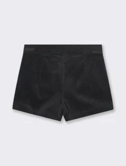 Piazza Italia Short in velluto a coste da bambina con tasche alla francese e pieghe sul davanti - Nero Fashion