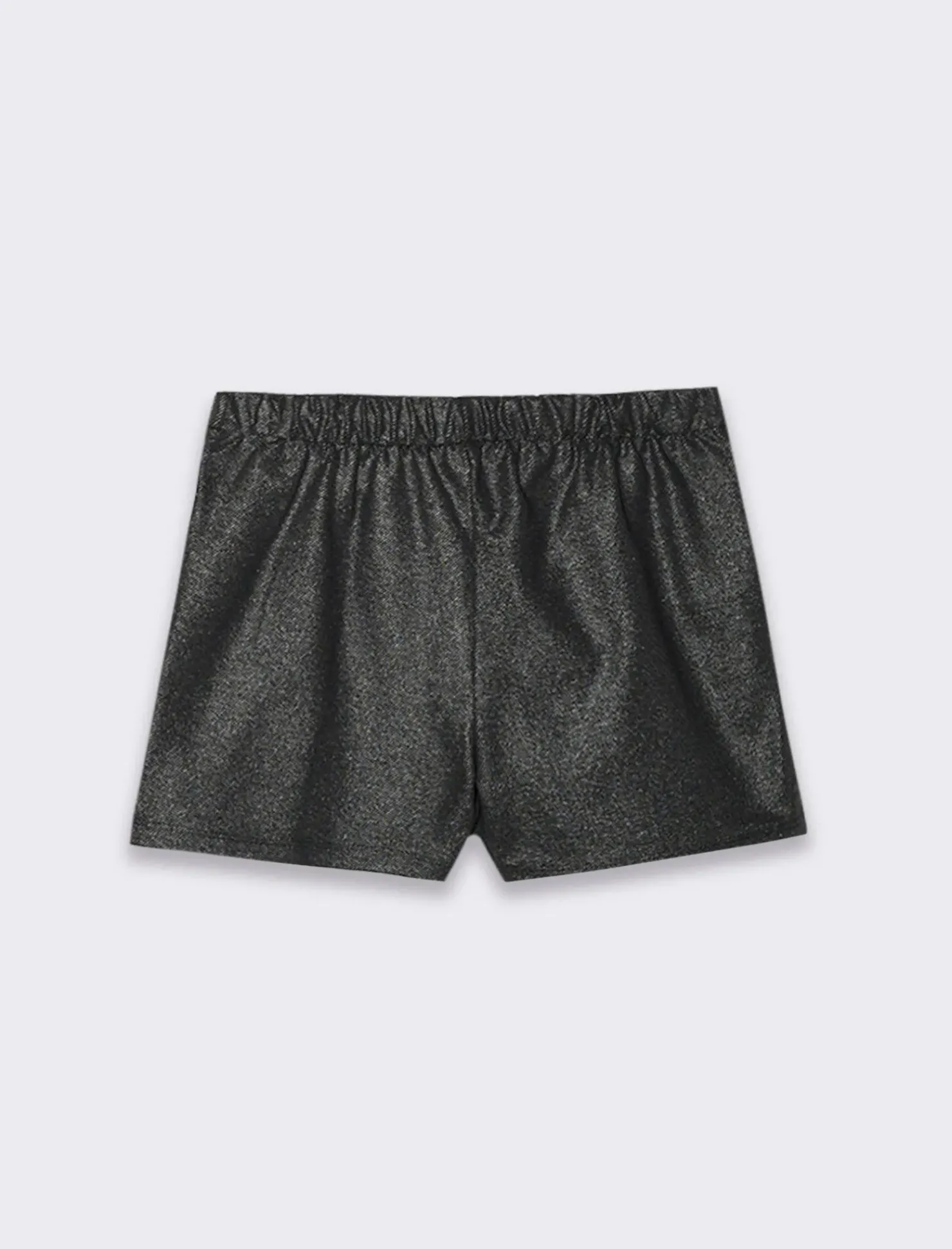Piazza Italia Short panta-gonna in tessuto elastico laminato e ccassorio-fibbia sul davanti - Nero Hot
