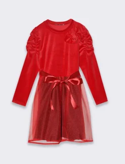 Piazza Italia Shorts da bambina in panno - Rosso Sale