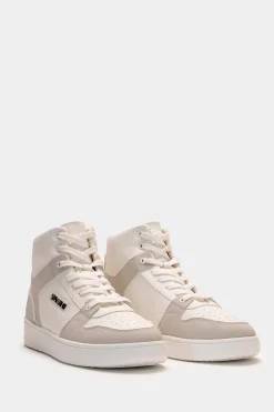 Piazza Italia Sneakers a collo alto con riporti - Bianco Sale