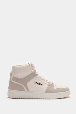 Piazza Italia Sneakers a collo alto con riporti - Bianco Sale