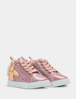 Piazza Italia Sneakers a collo alto con applicazione unicorno - Rosa Sale