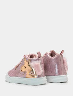 Piazza Italia Sneakers a collo alto con applicazione unicorno - Rosa Sale