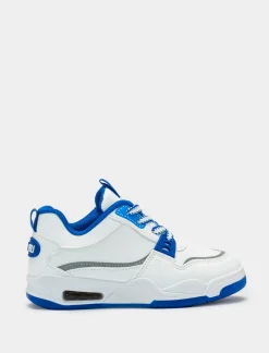 Piazza Italia Sneakers a collo alto con riporti blu e grigio - Bianco Shop