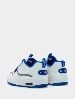 Piazza Italia Sneakers a collo alto con riporti blu e grigio - Bianco Shop