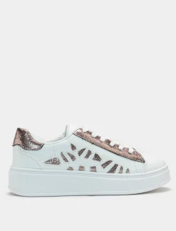 Piazza Italia Sneakers con intarsi color bronzo - Bianco Best