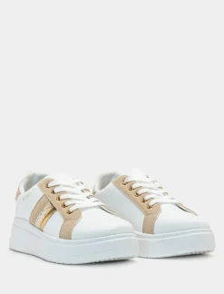 Piazza Italia Sneakers con riporti combinati - Bianco Discount