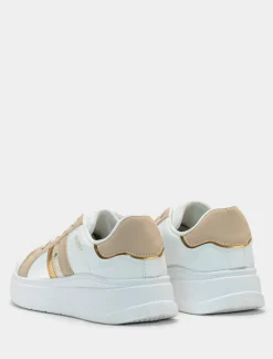 Piazza Italia Sneakers con riporti combinati - Bianco Discount