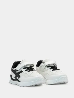 Piazza Italia Sneakers con riporti neri e strappo - Bianco Cheap