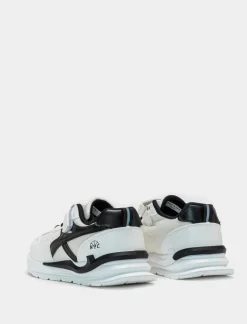 Piazza Italia Sneakers con riporti neri e strappo - Bianco Cheap