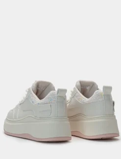 Piazza Italia Sneakers con riporto in tessuto tweed - Beige Hot