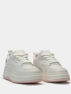 Piazza Italia Sneakers con riporto in tessuto tweed - Beige Hot